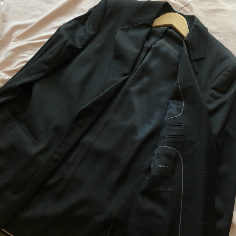 Black Wool Suit Jacket
